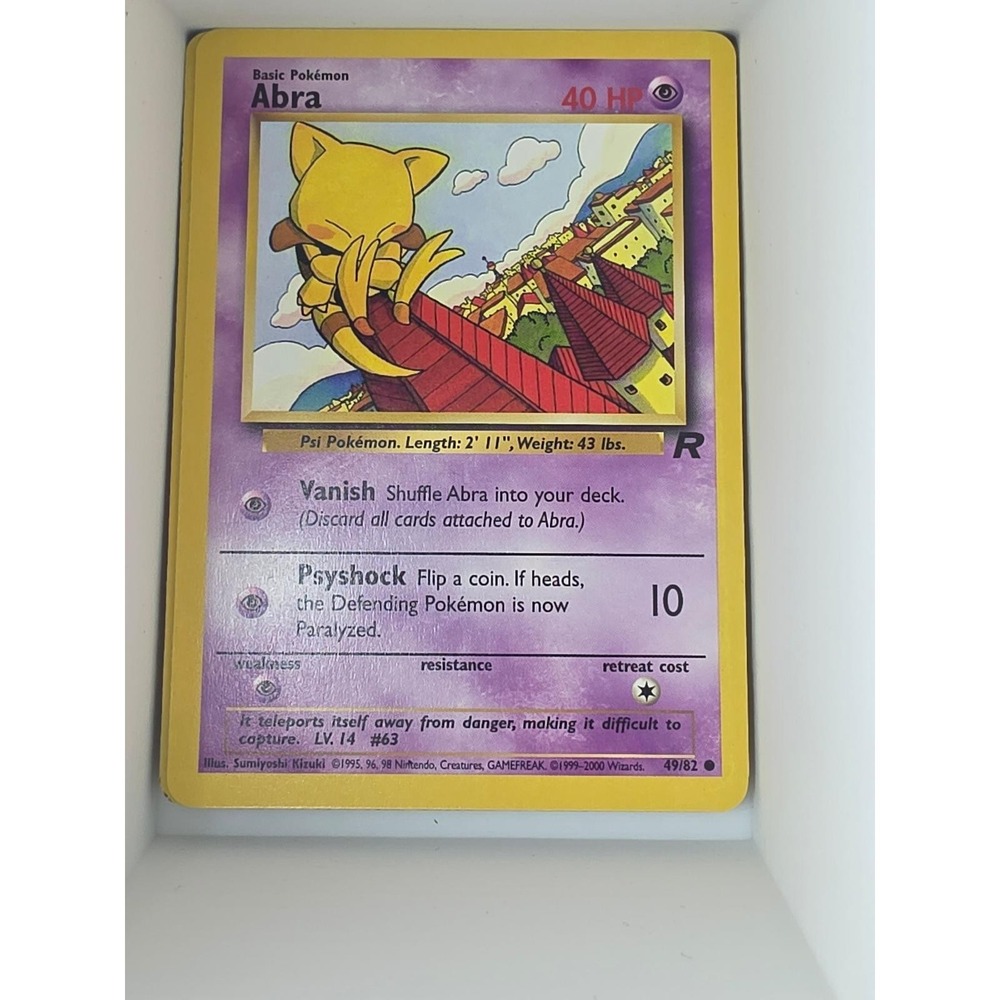 Abra 49/82 Common Team Rocket Pokemon Unlimited Near Mint